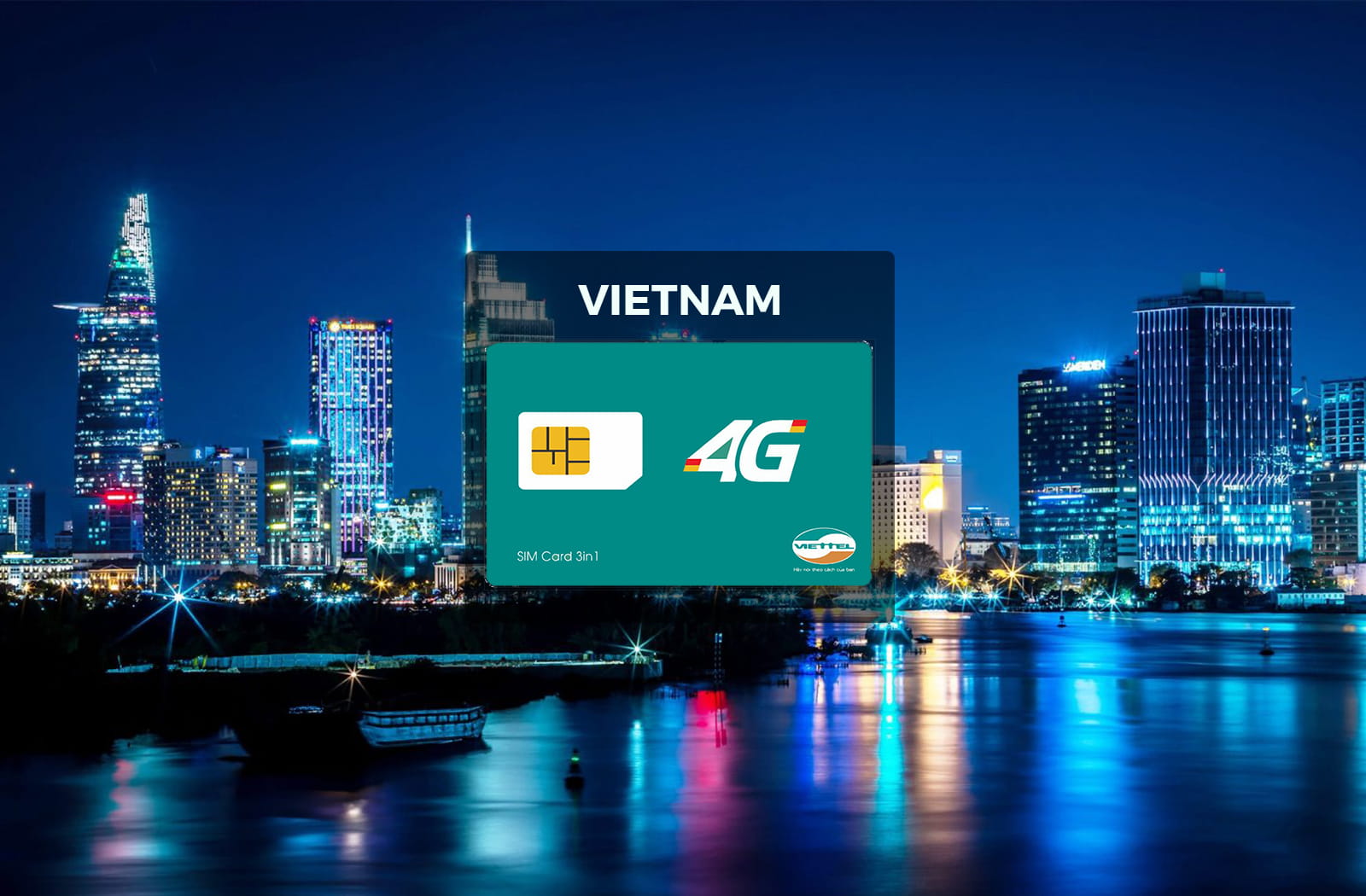 Highlight Vietnam 4G SIM Card Viettel - 3GB Data/day within 7 days (HCMC -Tan Son Nhat Airport Pickup or Hotel Delivery)